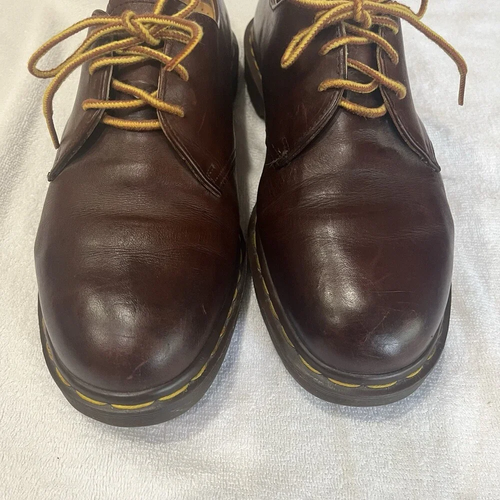 Vtg‎ Dr Martens 1461 Oxblood Smooth Leather 3 Eyes Shoe Air Wair 11